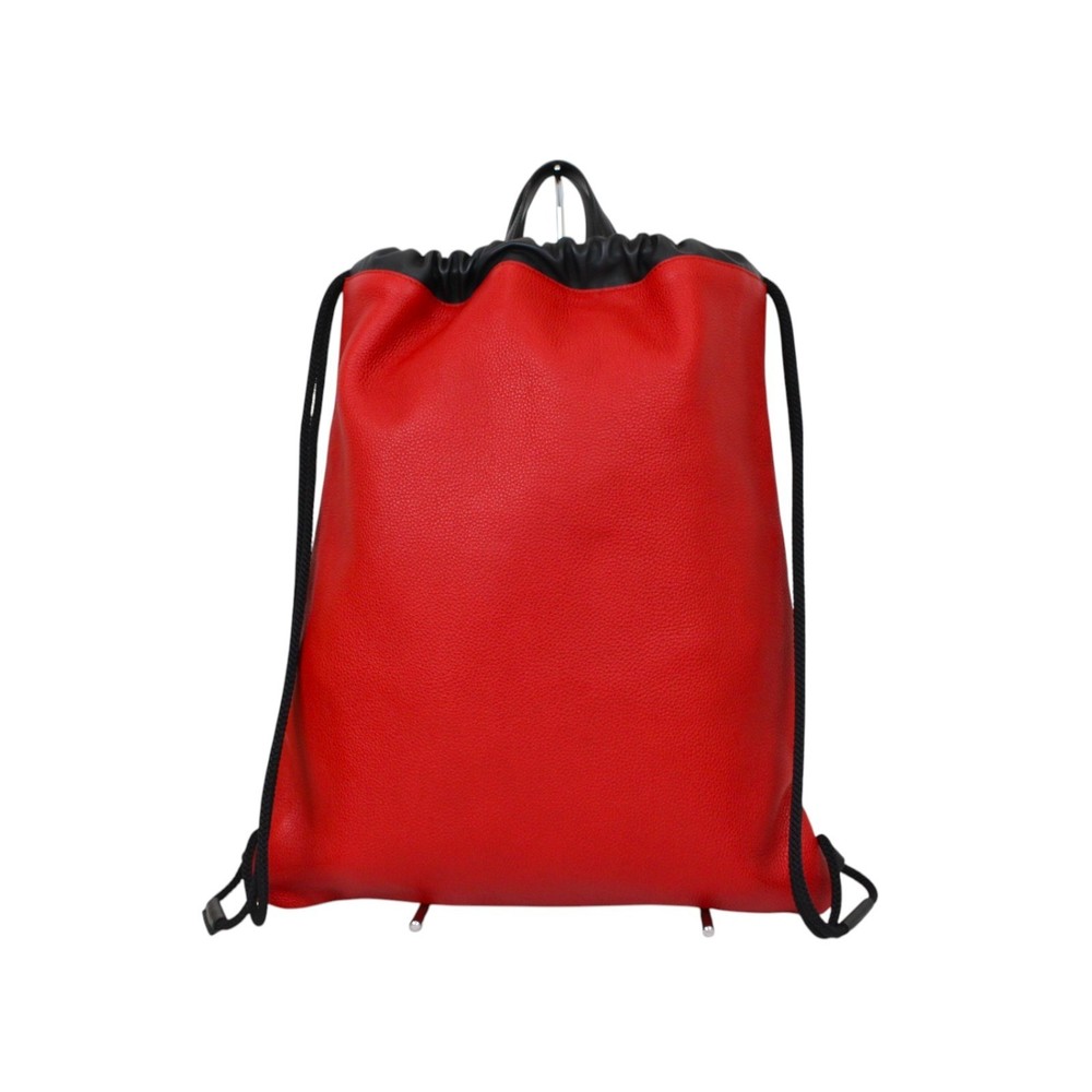 Gucci Leather Black Backpack Drawstring Red - image 1